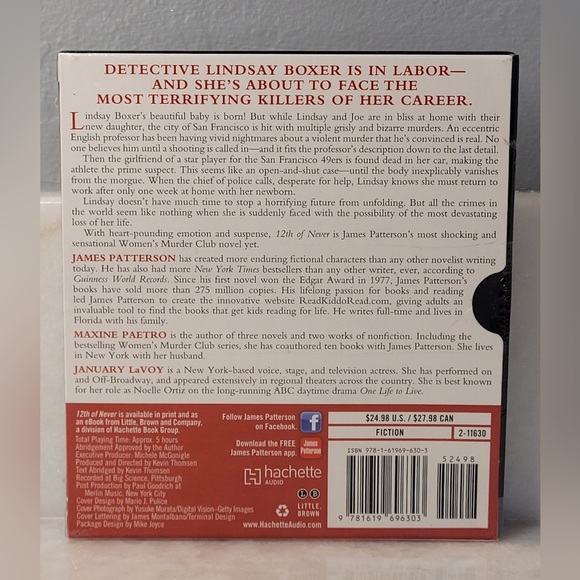 James Patterson 12th of Never Audiobook CDs - Picture 3 of 6